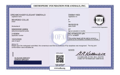 OFA certificates